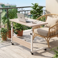 Table d'ordinateur pliable moderne de conception récente, 80*40 cm, en acier blanc et noir, avec étagère pour la chambre à coucher
