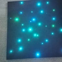 Tapis d'éclairage à fibre optique noire Star Sensory Room Tapis d'éclairage à fibre optique