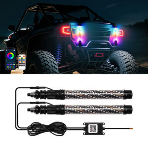 2 Luces LED RGB en Espiral, 10 Velocidades, 300 Patrones, Activadas por <span class=keywords><strong>Sonido</strong></span>, Luces de Persecución para RZR UTV ATV Todoterreno - Product Image 1