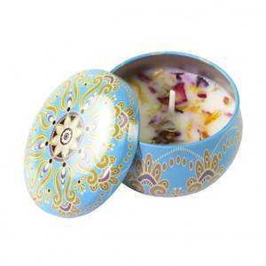 Décoration d'intérieur Bougies parfumées de 2,2 <span class=keywords><strong>oz</strong></span> avec fleurs séchées Bougie en cire de soja aromatique en vrac - Product Image 5