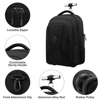 Sacs d'ordinateur de voyage à roulettes, sacs à dos roulants pour hommes, mochilas, sac à dos pour ordinateur portable à roulettes, grande capacité, portable