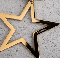 Porte-clés en acier inoxydable avec breloque cœur et étoile, gravure personnalisée citation inspirante, cadeau durable pour les êtres chers