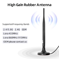 Amplificador de Señal 4G LTE 700-2700MHz, Antena 2x2 MIMO con Interfaz Roscada, 12dBi de Alta Ganancia, Omnidireccional, Tipo Rubber Duck para Router, OEM Personalizado