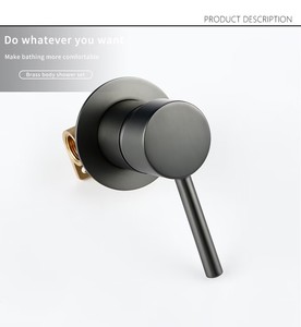 HONGDEC Modern Brass 2-Way <strong>Shower</strong> Diverter Valve - <strong>Shower</strong> Mixer Valve Kit with Cover <strong>Plate</strong> Dual Function for Home Apartment - Product Image 2