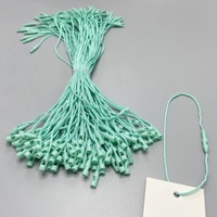 Meilleure vente d'usine recyclable en gros vert menthe polyester sceau suspendu en plastique étiquette volante corde en plastique étiquette suspendue corde