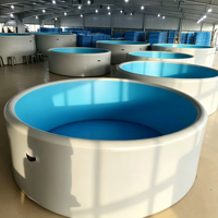 Piscine gonflable ronde extra-large robuste pour toute la famille, idéale pour les bains de glace, l'extérieur, la cour, la villa, les centres de villégiature et les fêtes aquatiques.