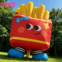 Ballon gonflable en forme de frites pour accessoires de fête, ballon alimentaire en forme de chips pour la promotion de restaurants de restauration rapide