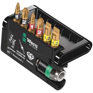 Juego de brocas de diamante WERA - 05057416001 (7 Uds.) -EAN 4013288179999 INSERTS PARA ATORNILLADOS CONJUNTOS DE PUNTAS ATORNILLADAS - Product Image 1