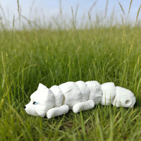 Impression 3D personnalisée de moules, pièces CNC de précision, artisanat 3D de haute qualité représentant des bébés renards blancs comme décorations d'intérieur.