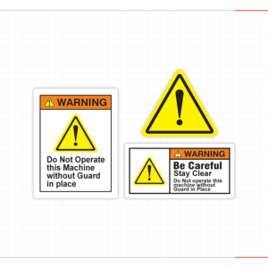 Étiquette d'avertissement de protection requise pour les machines industrielles, les équipements de traitement et les systèmes de production - Product Image 3