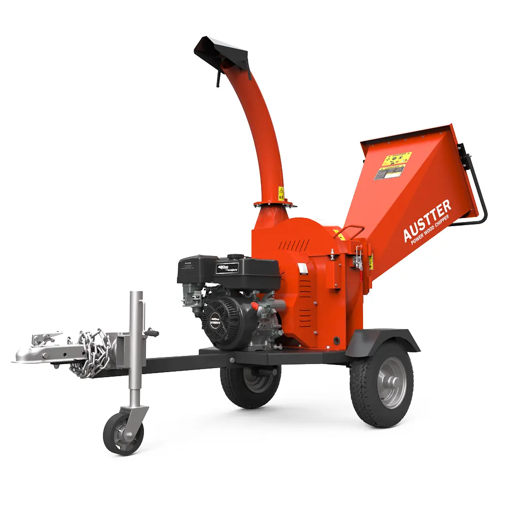 TUV-Rheinland CE Approved Small Movable Manual Forest Used ATV Tree Stump Branches Cutting Crusher With Hitch Ball