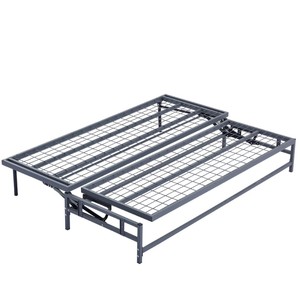 Two <b>Fold</b> Bed Frame Iron Mesh Foldable Living Room <b>Sofa</b> Bed Frame Industrial Design L Shape - Product Image 1