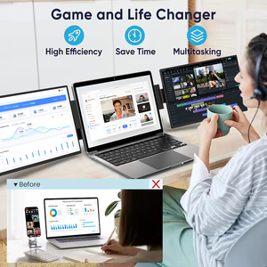 Màn hình mở rộng ba màn hình cho laptop 16 <span class=keywords><strong>inch</strong></span>, tấm nền IPS, hai màn hình LCD 1200P2.5k, màn hình ba di động cho laptop - Product Image 4