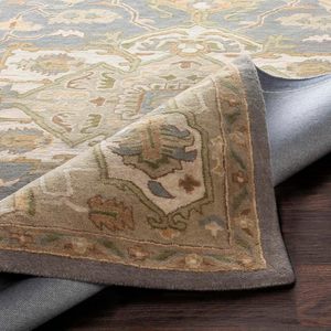 Tappeti in Lana 6x9 Roblin, <span class=keywords><strong>Tappeto</strong></span> Ovale Astratto <span class=keywords><strong>Grigio</strong></span> Medio, Marrone, Blu, <span class=keywords><strong>Beige</strong></span>, Imbottito Antiscivolo per Soggiorno, Camera da Letto, Cucina - Product Image 4