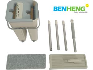 Oferta Especial: Mopa Plana de Microfibra Reemplazable, Manos Libres, para Limpiar Pisos, Mopa Mágica Giratoria 360° con Cubo, Hauswell - Product Image 3