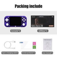 Mini Zero 28 Consola de juegos portátil clásica Pantalla de 2,8 pulgadas Consola de juegos retro portátil Sistema Android Linux Reproductor de juegos de bolsillo