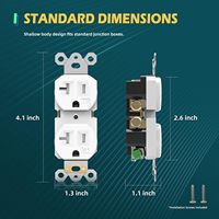Stopkontak Dupleks Bersertifikasi AS 20A 125V TR Stok Lokal Langsung dari Pabrik NEMA 5-20R
