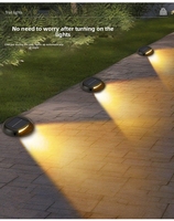 Lampe solaire pour marches d'escalier, étanche IP65, à induction, pour extérieur, cour, sol, pédale, lampe de marche domestique
