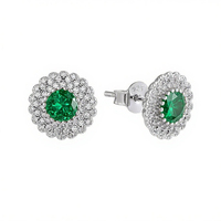 Edler Schmuck Sterling Silber Ohrringe Vintage Luxus Blumen design mit gelben Zirkon eingelegten Ohrringen Hochzeit Anpassung