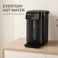 Bouilloire Électrique Thermo Pot Haute Capacité 5L à Commande Tactile 6 Niveaux de Température 1600W pour Cuisine Multi-personnes - Vente en Gros