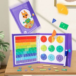 Aides pédagogiques magnétiques Montessori : Puzzle de cercles, matériel didactique magnétique pour l'apprentissage des fractions pour enfants - Product Image 2