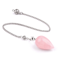 Pendentif délicat en pierre précieuse naturelle en forme de goutte d'eau, breloque en cristal poli, bijou à porter au quotidien, cadeau pour une amie