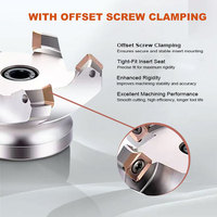 Tête de fraise à face indexable à 45 degrés KM12 pour inserts SEHT1204 SEKT1204 | Porte-outil de fraisage de surface métallique CNC
