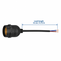 Douille de lampe étanche E27 IP65 en PVC avec fils en cuivre pour éclairage extérieur de jardin, patio et projets domestiques