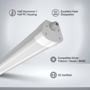 Luz LED Tri-Proof de 150 cm (5 pies), 60 W, 7200 lm, SMD2835, Alto Lumen, IP67, Impermeable, 3000 K, 4000 K, 5000 K, 6000 K, Iluminación para Lavado de Autos y Supermercados - Product Image 3