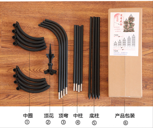 160cm Garden <strong>Flower</strong> <strong>Support</strong> Frame with Plastic-coated Iron Pipe Plant Climbing Frame Rose Stand Umbrella-shaped Climbing Trellis - Product Image 6