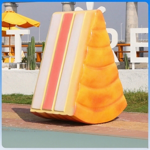 T002 Estatua de Fibra de Vidrio Realista de Donut Mordido, Resistente a los Rayos UV, con Chispas de Colores, Escultura para Fiestas de Dulces, Zonas de Comida y Centros Comerciales - Product Image 3