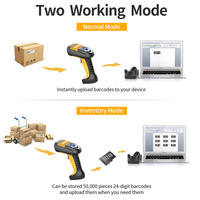 Pemindai Barcode Industri 2D Xincode Genggam 2.4G Pembaca Barcode Nirkabel Pemindai Kode QR dengan Basis untuk PCB X-6301B