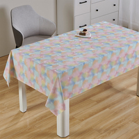 Nappe de table rectangulaire en PVC à imprimé arc-en-ciel dégradé coloré, douce, pour décoration de fête