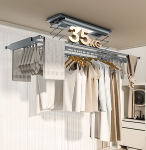 Remote controlled lifting balcony intelligent drying rack home automatic retractable drying pole electric drying rack - Product Image 4