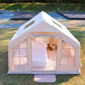 Надувная воздушная палатка для кемпинга, наружная водонепроницаемая палатка из холста, семейная палатка для глажки