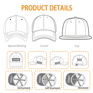 Casquette de camionneur en coton rayé structurée à profil haut, <span class=keywords><strong>avec</strong></span> broderie 3D en relief à 5 panneaux, personnalisée et de qualité supérieure, <span class=keywords><strong>avec</strong></span> deux bandes latérales en maille - Product Image 4