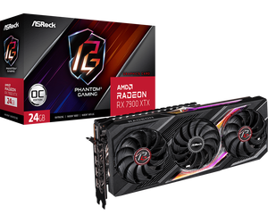 การ์ดจอ AS Rock <span class=keywords><strong>7000</strong></span> Series AMD Radeon <span class=keywords><strong>RX</strong></span> 7900 XTX Phantom Gaming 24GB OC GDDR6 7900XT 7900XTX - Product Image 1