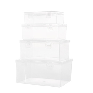 Transparent Plastic Storage Box Rectangle With Lid For Jewelry Hardware Parts Small Container Packaging Box Food Safe - Product Image 4