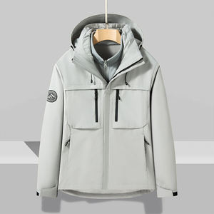 Chaqueta deportiva y de ocio para hombre, con capucha desmontable tres en uno, para otoño e invierno 2025, con logotipo personalizado - Product Image 5