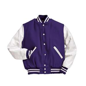 Meilleur prix personnalisé 100% vestes d'université en laine respirant décontracté col rond à capuche motif décoration Service OEM disponible - Product Image 2