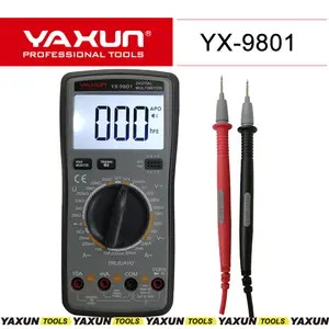 YAXUN YX9801อุปกรณ์ซ่อมโทรศัพท์,เครื่องมัลติมิเตอร์ดิจิตอล NCV 1999หน้าจอ True RMS การวัด AC/VC Current Volt เป็นต้น