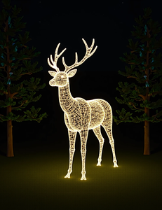 Luz decorativa para ciervos para exteriores, resistente al agua Ip65, para interiores/exteriores, festivales, parques, paisajes, forma de vida silvestre natural, duradera, ecológica - Product Image 1