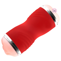 Gelances 2-in-1 Männlicher Masturbator Doppelseitiger Silikon-Flugzeugbecher Freihändiges Taschen-Masturbationsspielzeug Vagina-Simulation IPX7