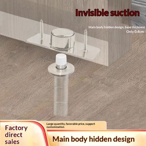 Butée de <span class=keywords><strong>porte</strong></span> invisible ultra-fine, magnétique puissante, silencieuse, anti-collision, sans perçage, dissimulée, pour portes coulissantes de chambre, design moderne - Product Image 5