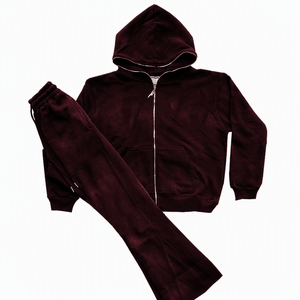 Survêtement à capuche uni pour garçons, fermeture éclair intégrale, en coton, décontracté, coupe classique, poches latérales, vêtements pour enfants - Product Image 1