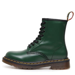 Yellow Genuine Leather Boots Ankle Height Round <b>Toe</b> Lace-Up Flat <b>Heel</b> Rubber Outsole All Seasons Wholesale Waterproof - Product Image 3