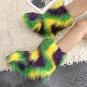 Bottes en fourrure de Mongolie à hauteur de cuisse, très vendues pour le Mardi Gras, sac <span class=keywords><strong>fourre</strong></span>-tout, vêtements d'hiver pour femmes, ensembles - Product Image 5