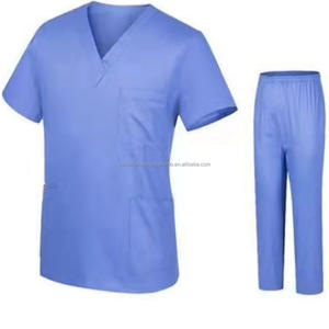 ملابس فضفاضة مناسبة للرجال أو النساء ، قميص علوي يتميز بجيب الصدر الأيسر ، <span class=keywords><strong>2</strong></span> جيوب رقعة ، أطقم زي سكرابز - Product Image 2