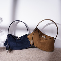 Sac à main polyvalent en cuir suédé de luxe pour femme, sacs à main décontractés en cuir, sacs de mode pour femme, fabricant de sacs à faible MOQ