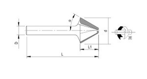 Fraise PCD brasée conique 2 hélices en diamant PCD de 17.00mm à 23.00mm longueur d'utilisation de 12.0mm à 16.0mm - Product Image 6